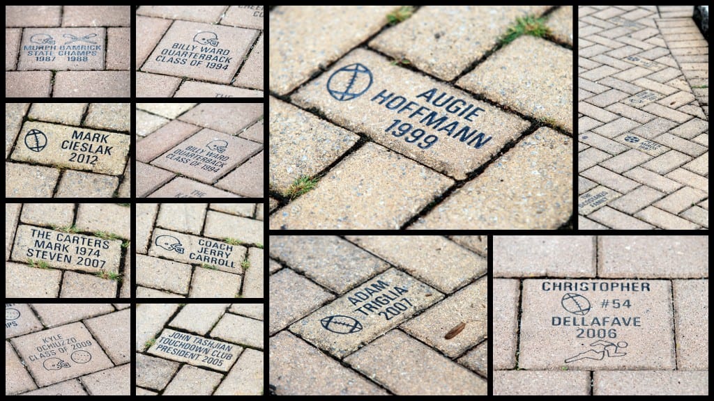 Bricks from the Athletic Walk of Fame